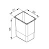 Kosz do segregacji śmieci REJS PRAKTIKO 80 cm szary 58L (2x20L+2x9L)