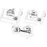 Prowadnica dolnego montażu Comfort Slide 3D REJS 450 mm pełny wysuw 30kg