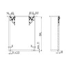 Prowadnica dolnego montażu Comfort Slide 3D REJS 450 mm pełny wysuw 30kg