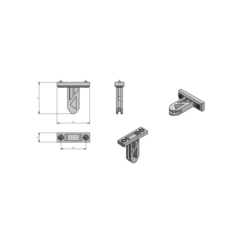 Znacznik do mocowania frontu szuflad GTV AXIS PRO - PB-AXISPRO-ZNACZ-FRONT
