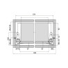 Szuflada REJS Comfort Box 400 mm średnia H164 biała 35kg