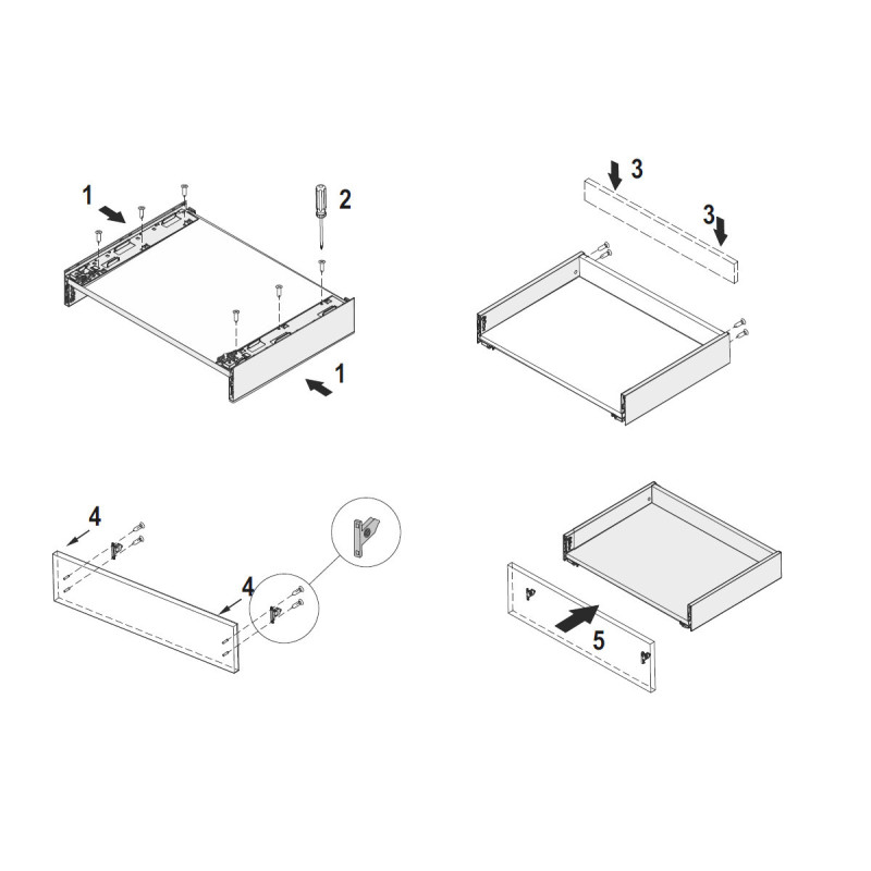 Szuflada SEVROLL Platinium 3D Slim 400 mm niska H96 biały - 223141