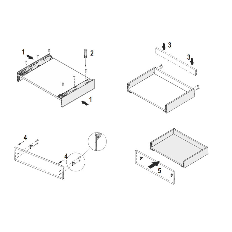 Szuflada SEVROLL Platinium 3D Slim 350 mm średnia H134 biały - 223149