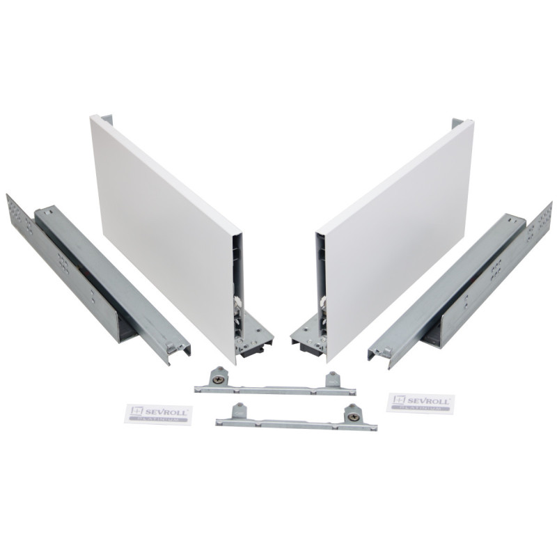 Szuflada SEVROLL Platinium 3D Slim 350 mm średnia H134 biały - 223149