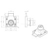 Zamek meblowy kwadratowy Siso X850 FI19X22 KA-D20 ujednolicona kombinacja 14.01.065-5