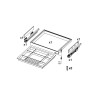 Szuflada z organizerem Royal 90 cm perłowo szara