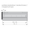 Prowadnica kulkowa GTV H53 900 mm pełny wysuw 100 kg