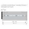 Prowadnica kulkowa GTV GX1 400 mm pełny wysuw 30kg