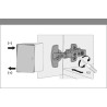 Zawias nakładany bliźniaczy 1/2 bez sprężyny SENSYS 8675 HETTICH 110° push to open