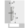 Prowadnik CLIP 0 mm do zawiasu Veosys Hettich stal nierdzewna