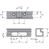 Zawias meblowy cichy domyk HETTICH SENSYS 8638i  95° ramka aluminiowa (9091744) + prowadnik (9091804)  czarny