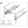 Prowadnica Hettich Quadro V6 cichy domyk 300 mm pełny wysuw 30kg