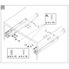 Prowadnica Hettich Actro 5D cichy domyk 450 mm pełny wysuw 40kg