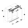 System 2-drzwiowy lewy Hettich TopLine L zestaw do drzwi przesuwnych 2.30m