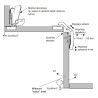Zawias uzupełniający w szafkach narożnych 50/65° Hettich Intermat 9930