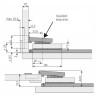 Prowadnica do drzwi otwierano - chowanych KA 5740 Hettich 300 mm