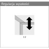 System Hettich SlideLine M zestaw do 1-drzwi przesuwnych wpuszczanych 2.50m