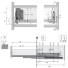 Szuflada Hettich InnoTech Atira 470 mm niska H70 srebrna 30kg