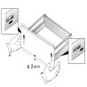 Szuflada Hettich InnoTech Atira 470 mm średnia H144 srebrny 30kg