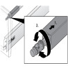 Szuflada Hettich InnoTech Atira 470 mm wysoka H176 srebrna 30kg