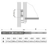 Prowadnica kulkowa Sevroll SVS 550 mm push to open 25kg