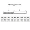 Prowadnica dolnego montażu DX PLATINIUM 3D 400 mm cichy domyk 40kg