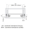 Prowadnica dolnego montażu DXP-D2-3D Synchro 250 mm push to open 30kg