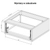 Szuflada HAFELE MATRIX S SLIM 450 mm średnia H135 szara 35kg