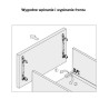 Szuflada HAFELE MATRIX S SLIM 400 mm wysoka H167 szara 35kg