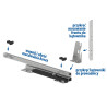Kosz cargo dolny REJS 400 mm 2P efekt chrom - WE29.0006.01.062