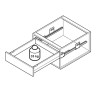 Szuflada HAFELE MATRIX S SLIM 450 mm pod piekarnik H64 antracyt 35kg