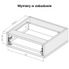 Szuflada HAFELE MATRIX S SLIM 400 mm niska H84 antracyt 35kg