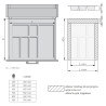 Wkład do szuflady 40 GTV AXISPACE antracyt (340x474mm)