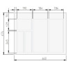 Wkład do szuflady 70 GTV AXISPACE biały (640x474mm)