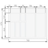 Wkład do szuflady 80 GTV AXISPACE czarny (740x474mm)