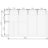 Wkład do szuflady 90 GTV AXISPACE biały  (840x474mm)