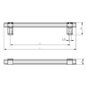 Uchwyt meblowy GTV IMPERIAL 320 mm złoty szczotkowany