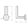 Wieszak meblowy GTV ARCO czarny mat