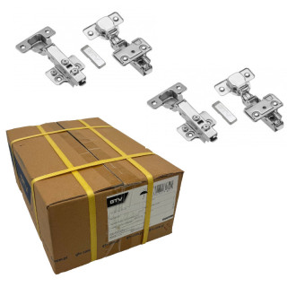 Zawias meblowy GTV samodomykający nakładany 3D z prowadnikiem 100 sztuk