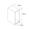 Sortownik na śmieci REJS SEGREGO 60cm srebrny 58L (2x20L+2x9L)