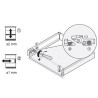 Szuflada HAFELE MATRIX S35 450 mm niska H84 szara 35kg
