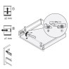 Szuflada HAFELE MATRIX S35 450 mm wysoka H199 szara 35kg