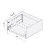Szuflada HAFELE MATRIX S35 450 mm wysoka H199 szara 35kg