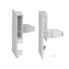 Złączka frontu wewnętrznego do szkła SEVROLL V-BOX 3D SLIM niska H95 biała