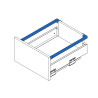 Reling wzdłużny do szuflad SEVROLL V-BOX 3D SLIM 450 mm biały
