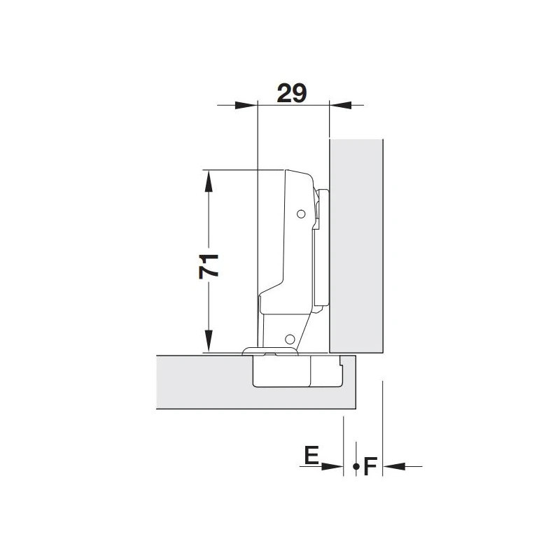 Zawias bliźniaczy HAFELE METALLA 540 SM cichy domyk 110°