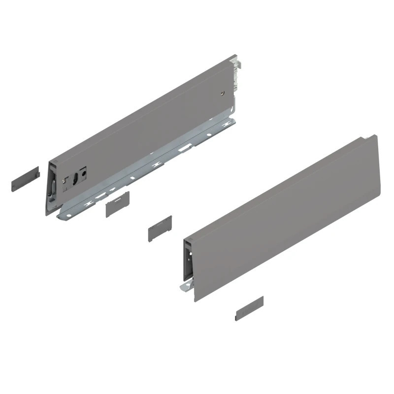 Bok szuflady BLUM MERIVOBOX M 270 mm szary - 470M2702S