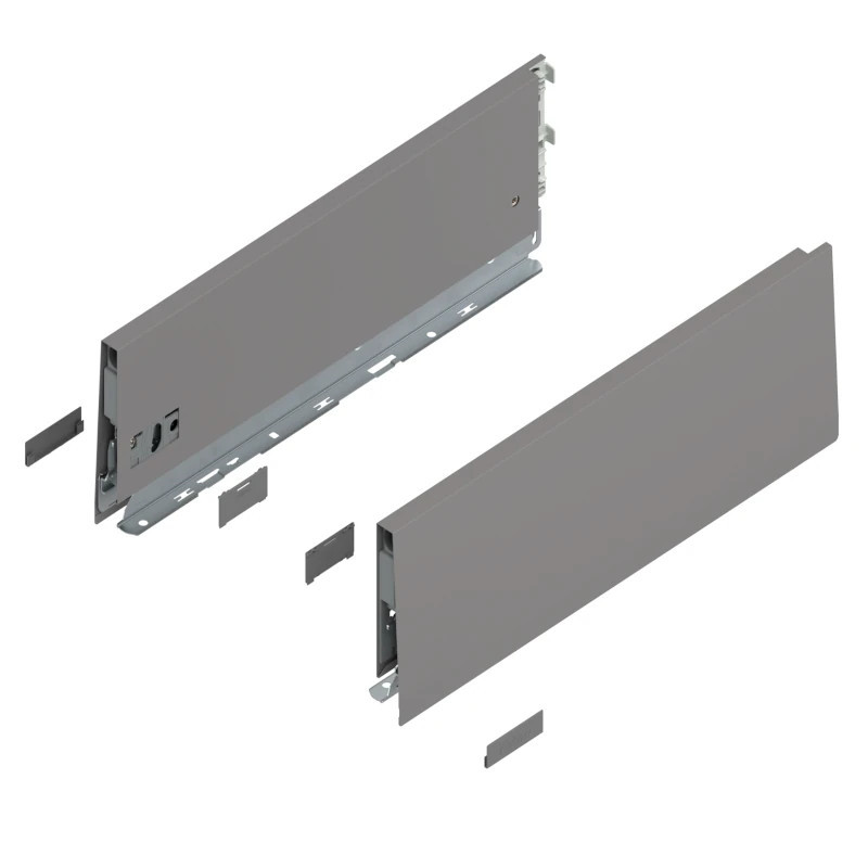 Bok szuflady BLUM MERIVOBOX K 400 mm szary - 470K4002S