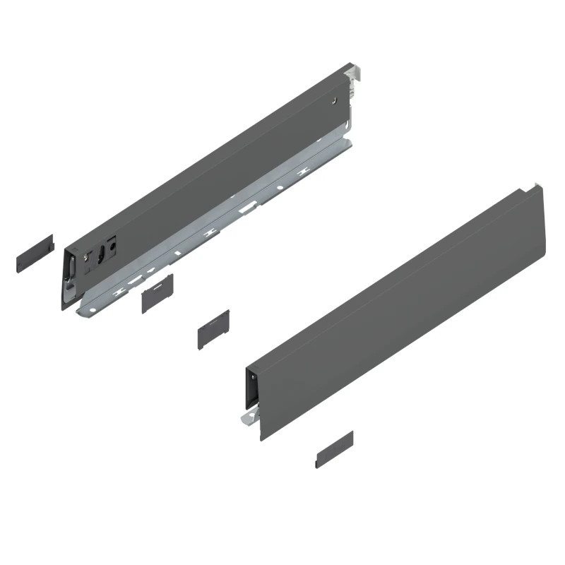 Bok szuflady BLUM MERIVOBOX N 500 mm antracyt - 470N5002S