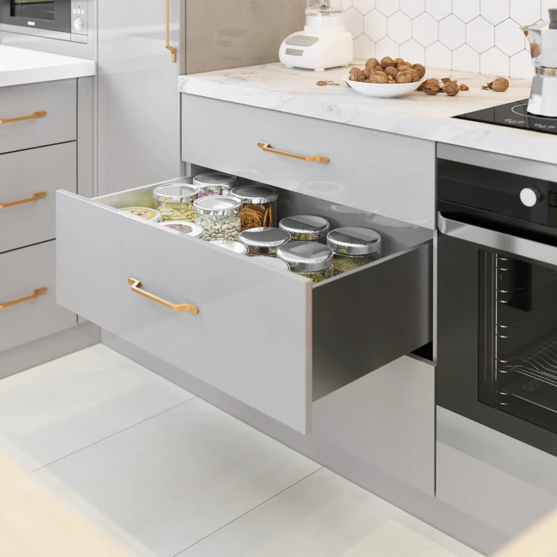 Szuflada GTV AXIS PRO 300 mm wysoka H168 antracyt - PB-AXISPRO-KPL300C